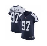 Nike Dallas Cowboys #97 Taco Charlton Navy Blue Thanksgiving Men Stitched NFL Vapor Untouchable Throwback Elite Jersey