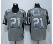 Nike Dallas cowboys #21 Ezekiel Elliott Drift Fashion Grey Jerseys[Elite]
