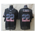 nike dallas cowboys #22 e.smith black [Elite USA flag fashion]