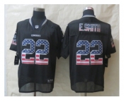 nike dallas cowboys #22 e.smith black [Elite USA flag fashion]