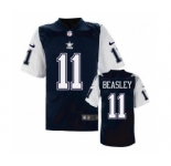 nike nfl jerseys dallas cowboys #11 Cole Beasley Throwback Blue[Elite]
