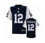 nike nfl jerseys dallas cowboys #12 Roger Staubach Throwback Blue[Elite]
