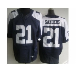 nike nfl jerseys dallas cowboys #21 deion sanders blue [Elite thankgivings]