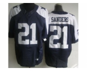nike nfl jerseys dallas cowboys #21 deion sanders blue [Elite thankgivings]