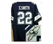 nike nfl jerseys dallas cowboys #22 emmitt smith blue[Elite signature]