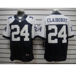 nike nfl jerseys dallas cowboys #24 claiborne blue(Elite thankgivings)