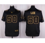nike nfl jerseys dallas cowboys #50 sean lee black gold collection[Elite]