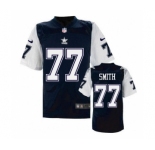 nike nfl jerseys dallas cowboys #77 Tyron Smith Throwback Blue[Elite]