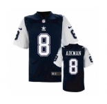 nike nfl jerseys dallas cowboys #8 Troy Aikman Throwback Blue[Elite]