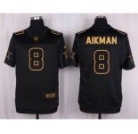 nike nfl jerseys dallas cowboys #8 aikman black gold collection[Elite]