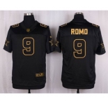 nike nfl jerseys dallas cowboys #9 tony romo black gold collection[Elite]