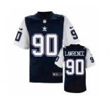 nike nfl jerseys dallas cowboys #90 Demarcus Lawrence Throwback Blue[Elite]
