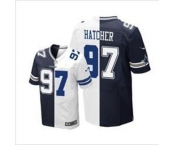 nike nfl jerseys dallas cowboys #97 hatcher white-blue[Elite split]