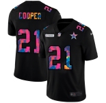 Dallas Cowboys #21 Ezekiel Elliott Men's Nike Multi-Color Black 2020 NFL Crucial Catch Vapor Untouchable Limited Jersey