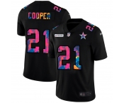 Dallas Cowboys #21 Ezekiel Elliott Men's Nike Multi-Color Black 2020 NFL Crucial Catch Vapor Untouchable Limited Jersey