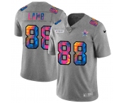 Dallas Cowboys #88 CeeDee Lamb Men's Nike Multi-Color 2020 NFL Crucial Catch NFL Jersey Greyheather