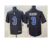 Men Dallas Cowboys #3 George pickens Black Fashion Vapor Untouchable Limited Stitched Football Jersey