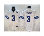 Men Dallas Cowboys #3 George pickens Navy F U S E 94 Marshawn Kneeland Memorial Patch Vapor Limited Stitched Football Jersey