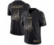 Men Dallas Cowboys #4 Dak Prescott Black Golden Edition 2019 Vapor Untouchable Limited Jersey