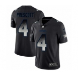 Men Dallas Cowboys #4 Dak Prescott Black Smoke Fashion Limited Jersey