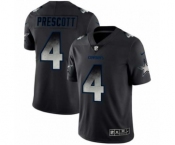 Men Dallas Cowboys #4 Dak Prescott Black Smoke Fashion Limited Jersey
