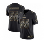 Men Dallas Cowboys #55 Leighton Vander Esch Black Golden Edition 2019 Vapor Untouchable Limited Jersey