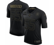 Men Dallas Cowboys #55 Leighton Vander Esch Nike 2020 Salute To Service Limited Jersey Black