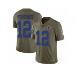 Men Nike Dallas Cowboys #12 Roger Staubach Limited Olive 2017 Salute to Service NFL Jersey