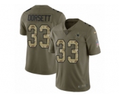 Men Nike Dallas Cowboys #33 Tony Dorsett Limited Olive Camo 2017 Salute to Service NFL Jersey