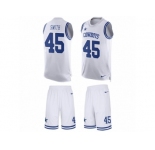 Men Nike Dallas Cowboys #45 Rod Smith Limited White Tank Top Suit NFL Jersey