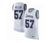 Men Nike Dallas Cowboys #57 Damien Wilson White Rush Player Name & Number Tank Top NFL Jersey