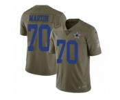 Men Nike Dallas Cowboys #70 Zack Martin Limited Olive 2017 Salute to Service NFL Jersey