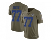 Men Nike Dallas Cowboys #77 Tyron Smith Limited Olive 2017 Salute to Service NFL Jersey