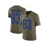 Men Nike Dallas Cowboys #83 Terrance Williams Limited Olive 2017 Salute to Service NFL Jersey
