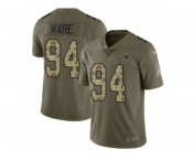 Men Nike Dallas Cowboys #94 DeMarcus Ware Limited Olive Camo 2017 Salute to Service NFL Jersey