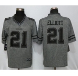 Men Nike Dallas cowboys #21 Ezekiel Elliott Gray Stitched Gridiron Gray Limited Jersey