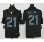 Men Nike Dallas cowboys #21 Ezekiel Elliott Impact Limited Black Jerseys