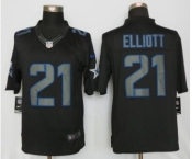 Men Nike Dallas cowboys #21 Ezekiel Elliott Impact Limited Black Jerseys