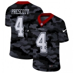 Men Nike Dallas cowboys #4 Prescott 2020 Nike Camo Salute to Service Limited