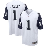 Men's Dallas Cowboys #1 Jalen Tolbert Color Rush Vapor Limited Jersey