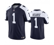 Men's Dallas Cowboys #1 Jayron Kearse Navy White 2023 F.U.S.E. Vapor Limited Football Stitched Jersey