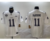 Men's Dallas Cowboys #11 Micah Parsons 2024 White F.U.S.E. With Established In 1960 Patch Stitched Football Jersey