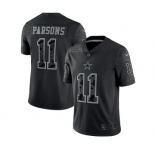 Men's Dallas Cowboys #11 Micah Parsons Black Reflective Limited Stitched Football Jersey