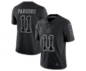 Men's Dallas Cowboys #11 Micah Parsons Black Reflective Limited Stitched Football Jersey