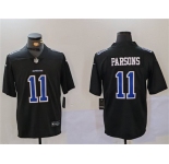 Men's Dallas Cowboys #11 Micah Parsons Black Throwback Vapor Untouchable Limited Football Stitched Jersey