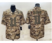 Men's Dallas Cowboys #11 Micah Parsons Camo Salute To Service Stitched Jersey