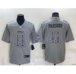 Men's Dallas Cowboys #11 Micah Parsons LOGO Grey Atmosphere Fashion 2022 Vapor Untouchable Stitched Nike Limited Jersey