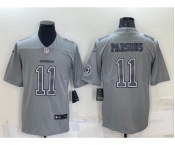 Men's Dallas Cowboys #11 Micah Parsons LOGO Grey Atmosphere Fashion 2022 Vapor Untouchable Stitched Nike Limited Jersey
