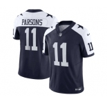 Men's Dallas Cowboys #11 Micah Parsons Navy Thanksgiving 2023 F.U.S.E. Limited Stitched Football Jersey