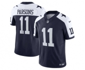Men's Dallas Cowboys #11 Micah Parsons Navy Thanksgiving 2023 F.U.S.E. Limited Stitched Football Jersey